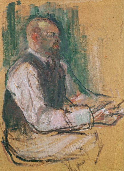 Henri de Toulouse-Lautrec, Professor Robert Wurz (1858-1919) 1901 (oil on card)