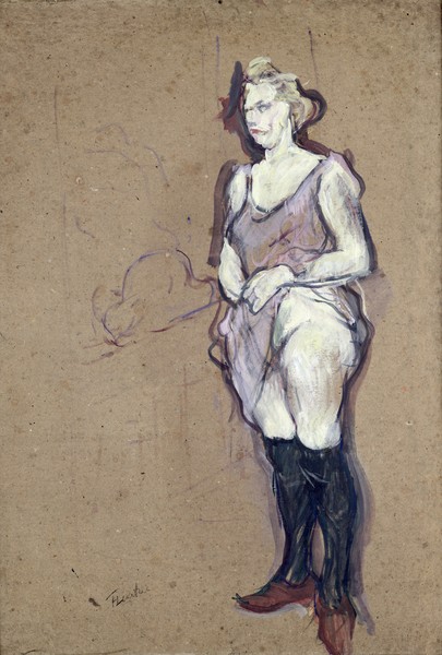 Henri de Toulouse-Lautrec, The Medical Inspection: Blonde Prostitute, 1894 (oil on card)