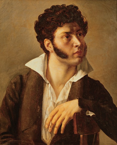 Baron Pierre-Narcisse Guerin, Portrait of Francois-Barnabe Campmas (oil on canvas) (Portrait, Mann, junger Mann, Realismus, Klassiker, Malerei, Wunschgröße, Wohnzimmer, bunt)