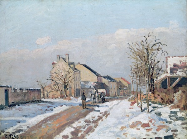 Camille Pissarro, The Road from Gisors to Pontoise, Snow Effect, 1872 (oil on canvas)