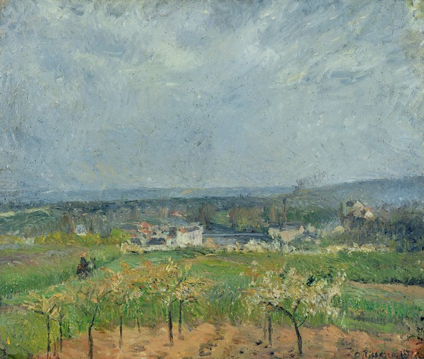 Camille Pissarro, Landscape in Pontoise, 1877 (oil on canvas)