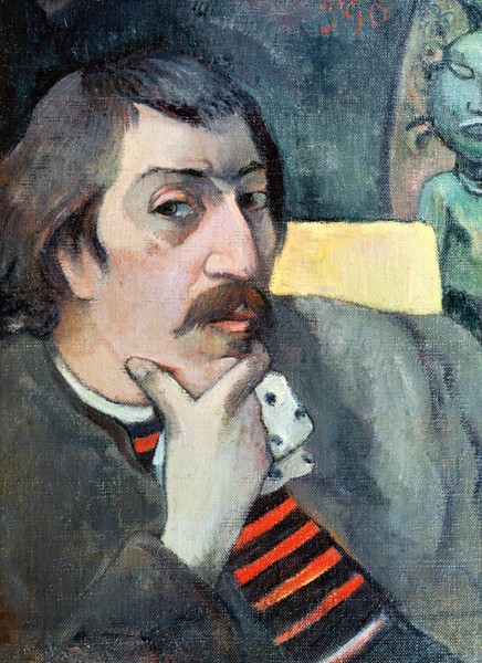 Paul Gauguin, Portrait of the Artist with the Idol, c.1893 (oil on canvas)