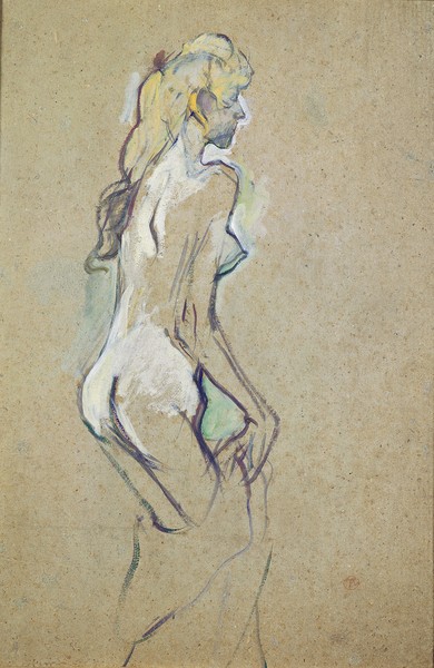 Henri de Toulouse-Lautrec, Nude Young Girl, 1893 (oil on card)