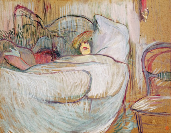 Henri de Toulouse-Lautrec, In Bed, 1894 (oil on card)