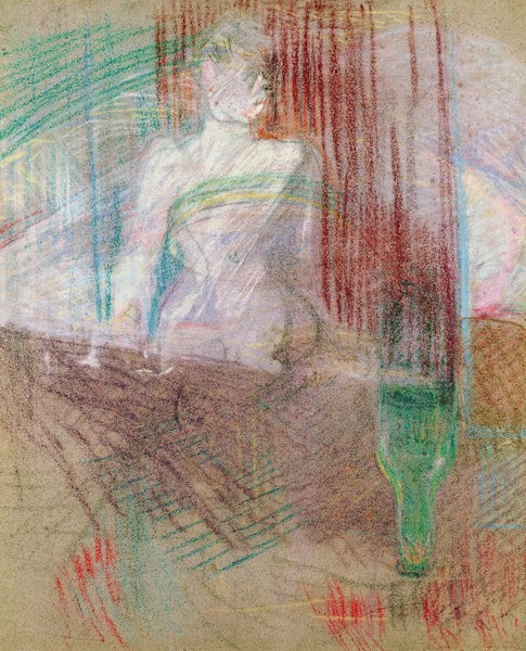 Henri de Toulouse-Lautrec, Woman standing behind a table, from 'Elles', 1889 (pastel on paper)