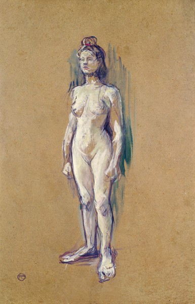 Henri de Toulouse-Lautrec, Standing Female Nude, 1898 (oil on card)