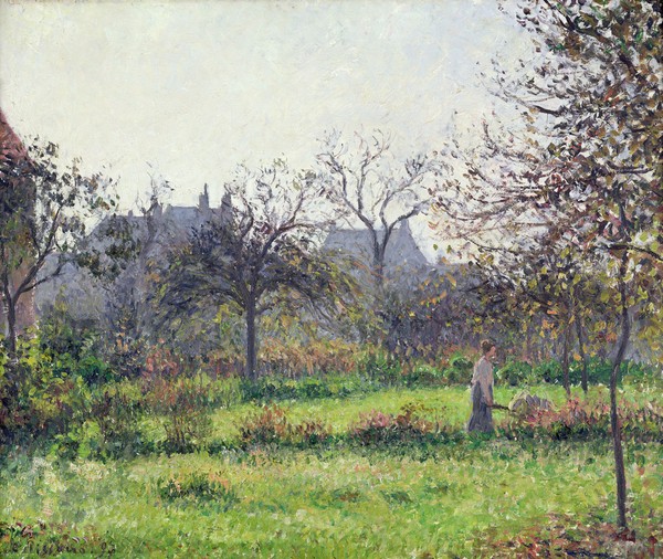 Camille Pissarro, Morning Sun, Autumn, Eragny, 1897 (oil on canvas)