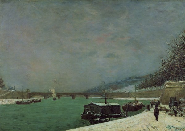 Paul Gauguin, The Seine at the Pont d'Iena, Winter, 1875 (oil on canvas)