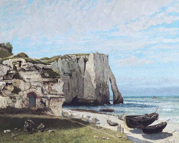 Gustave Courbet, The Cliffs at Etretat after the storm, 1870 (oil on canvas)