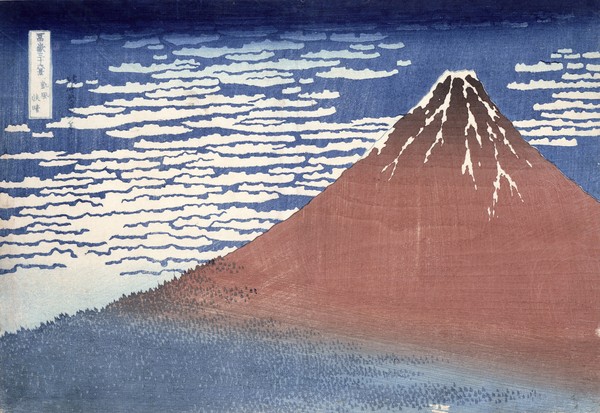 Katsushika Hokusai, Fine weather with South wind, from 'Fugaku sanjurokkei' (Thirty-Six Views of Mount Fuji) c.1831 (colour woodblock print)