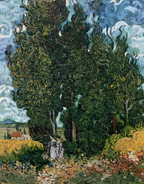 Vincent van Gogh, The cypresses, c.1889-90 (oil on canvas)