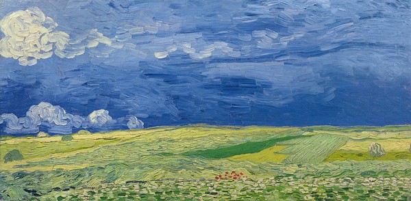Vincent van Gogh, Wheatfields under Thunderclouds, 1890 (oil on canvas)