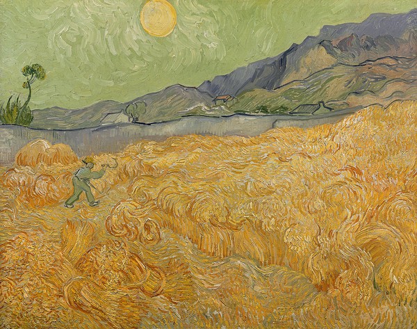 Vincent van Gogh, Wheatfield with Reaper, 1889 (oil on canvas)
