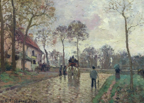 Camille Pissarro, The Coach to Louveciennes, 1870 (oil on canvas)