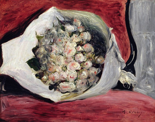 Pierre-Auguste Renoir, Bouquet in a theatre box, c.1878-80 (oil on canvas)