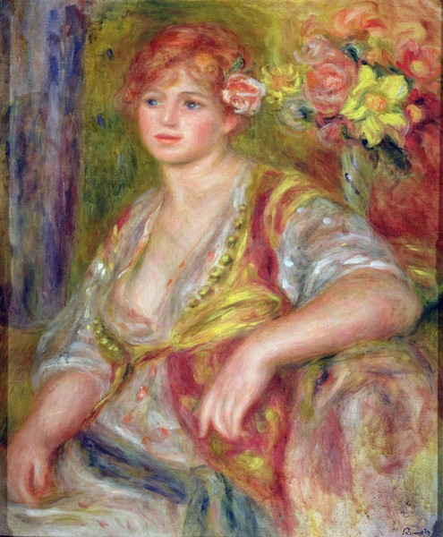 Pierre-Auguste Renoir, Blonde woman with a rose, c.1915-17 (oil on canvas)