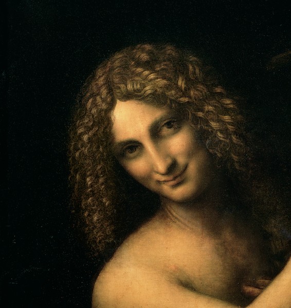 Leonardo da Vinci, St. John the Baptist, 1513-16 (oil on canvas) (detail of 2015)