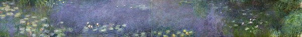Claude Monet, Waterlilies: Morning, 1914-18 (left, centre left, centre right and rigth section) (oil on canvas)