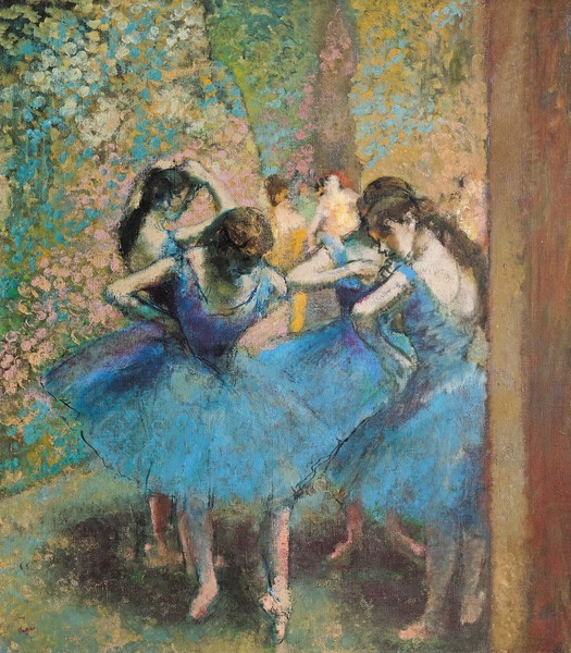 Edgar Degas, Dancers in blue, 1890 (oil on canvas)