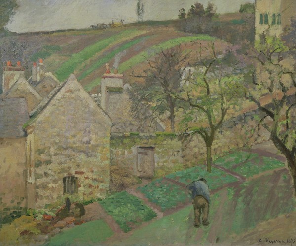 Camille Pissarro, Hillside of the Hermitage, Pontoise, 1873 (oil on canvas)