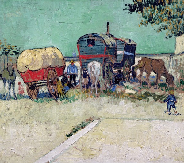 Vincent van Gogh, The Caravans, Gypsy Encampment near Arles, 1888 (oil on canvas)