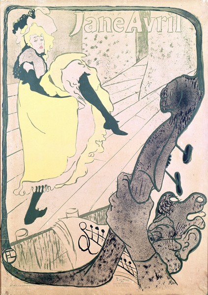 Henri de Toulouse-Lautrec, Poster advertising Jane Avril (1868-1943) at the Jardin de Paris, 1893 (colour litho)