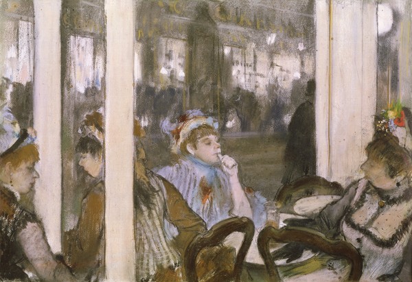 Edgar Degas, Women on a Cafe Terrace, 1877 (pastel on monotype)