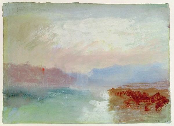 Joseph Mallord William Turner, River scene, 1834 (w/c)