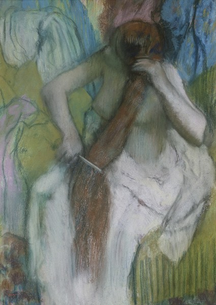 Edgar Degas, Woman Combing her Hair, 1887-90 (pastel on paper)
