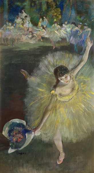 Edgar Degas, End of an Arabesque, 1877 (oil & pastel on canvas)
