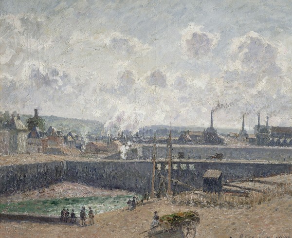 Camille Pissarro, Low Tide at Duquesne Docks, Dieppe, 1902 (oil on canvas)