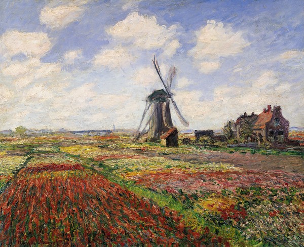 Claude Monet, Tulip Fields with the Rijnsburg Windmill, 1886 (oil on canvas)