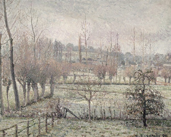 Camille Pissarro, Snow Effect at Eragny, 1894 (oil on canvas)