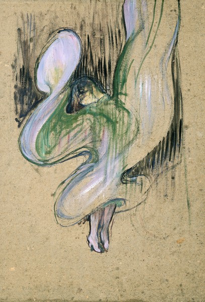 Henri de Toulouse-Lautrec, Study for Loie Fuller (1862-1928) at the Folies-Bergere, 1893 (oil on cardboard)