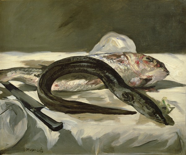 Edouard Manet, Eel and Red Mullet, 1864 (oil on canvas)