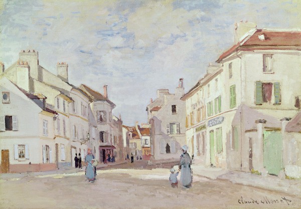 Claude Monet, Rue de la Chaussee at Argenteuil (oil on canvas)