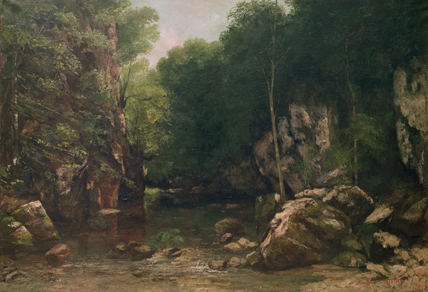 Gustave Courbet, The Covered Stream, or The Dark Stream, 1865 (oil on canvas)