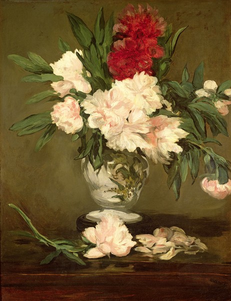 Edouard Manet, Vase of Peonies on a Small Pedestal, 1864 (oil on canvas)