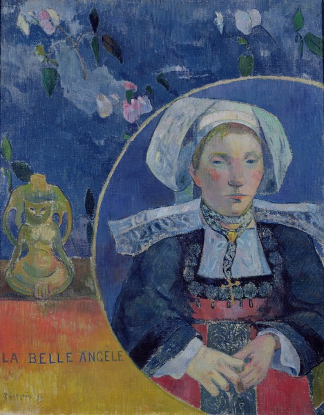 Paul Gauguin, The Beautiful Angel (Madame Angele Satre, the Innkeeper at Pont-Aven), 1889 (oil on canvas)