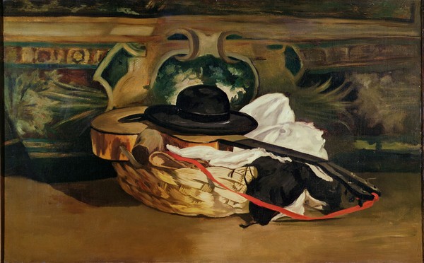 Edouard Manet, Still Life: Guitar and Sombrero, 1862 (oil on canvas)