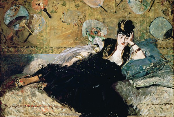 Edouard Manet, The Lady with Fans, Portrait of Nina de Callias (1844-84) c.1873-74 (oil on canvas)