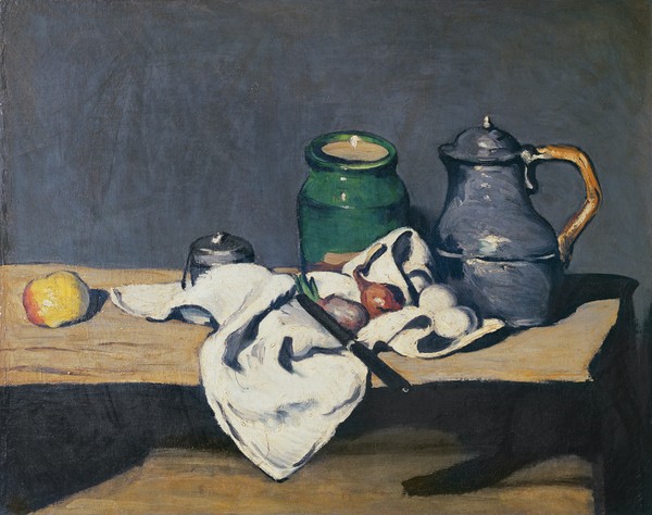 Paul Cézanne, Still life with a tin kettle, 1869 (oil on canvas)
