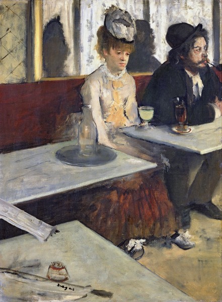 Edgar Degas, In a Cafe, or The Absinthe, c.1875-76 (oil on canvas)