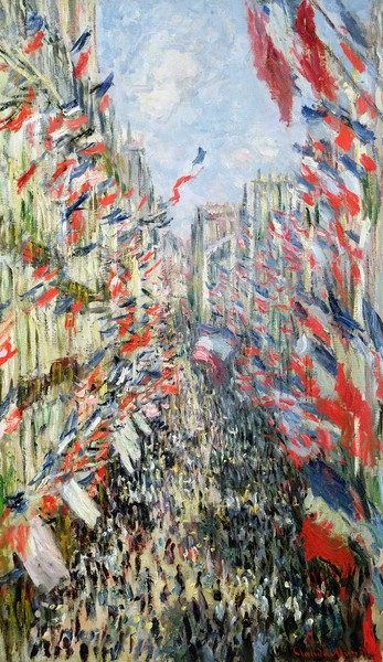 Claude Monet, The Rue Montorgueil, Paris, Celebration of June 30, 1878 (oil on canvas)