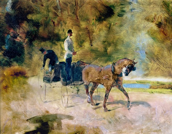 Henri de Toulouse-Lautrec, A Dog-Cart, 1880 (oil on canvas)