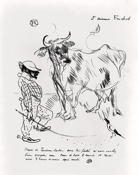 Henri de Toulouse-Lautrec, Invitation to a Cup of Milk, 1897 (litho) (b/w photo)