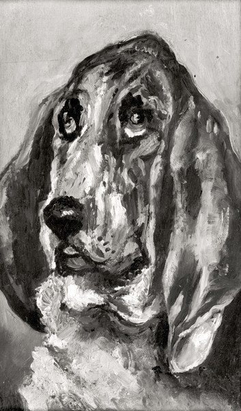 Henri de Toulouse-Lautrec, Head of a Dog Running, 1880