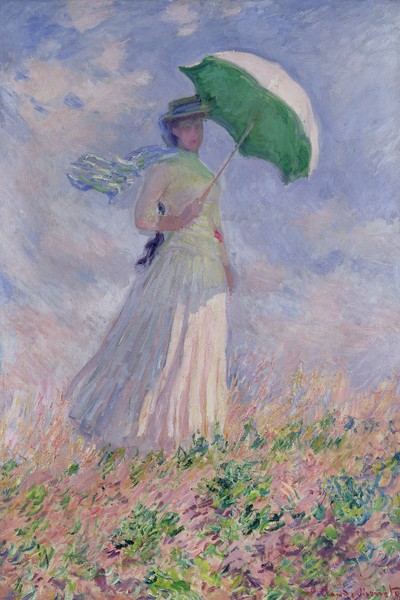 Claude Monet, Woman with a Parasol turned to the Right, 1886 (oil on canvas)
