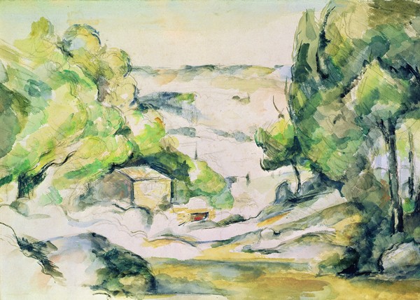 Paul Cézanne, Countryside in Provence (w/c on paper)