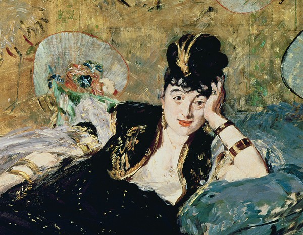 Edouard Manet, The Lady with Fans, Portrait of Nina de Callias, c.1873-74 (oil on canvas) (detail of 42292)